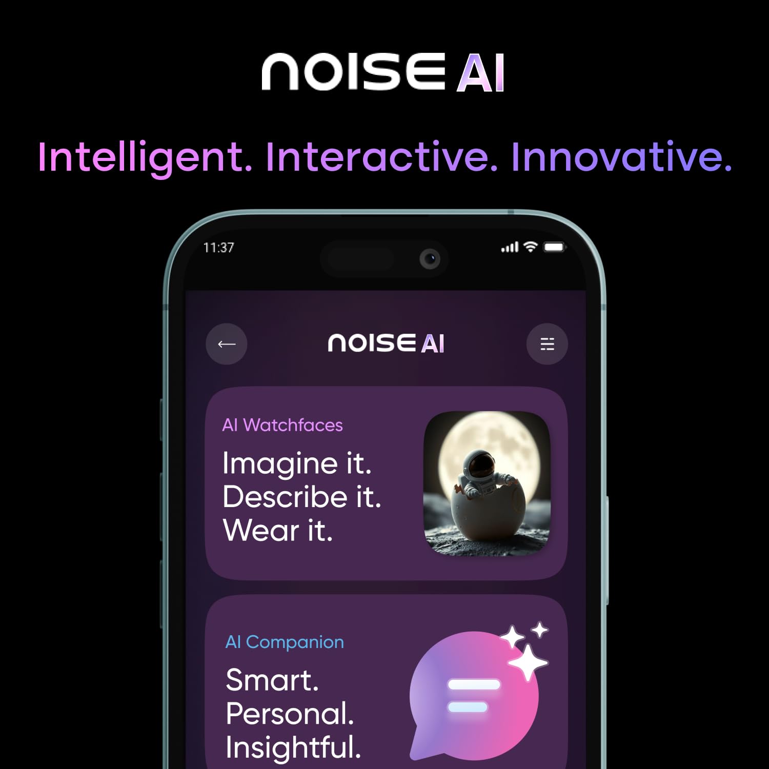 61KH7nvnjVL._SL1500_ Noise Pro 6 Max Smart Watch:Intelligent AI, Endless AI Watch Faces, AI Companion, 1.96” AMOLED, Stainless Steel Build, Built-in GPS, 5 ATM, EN2 Processor, for iOS & Android(Pure Titanium) - Image 3