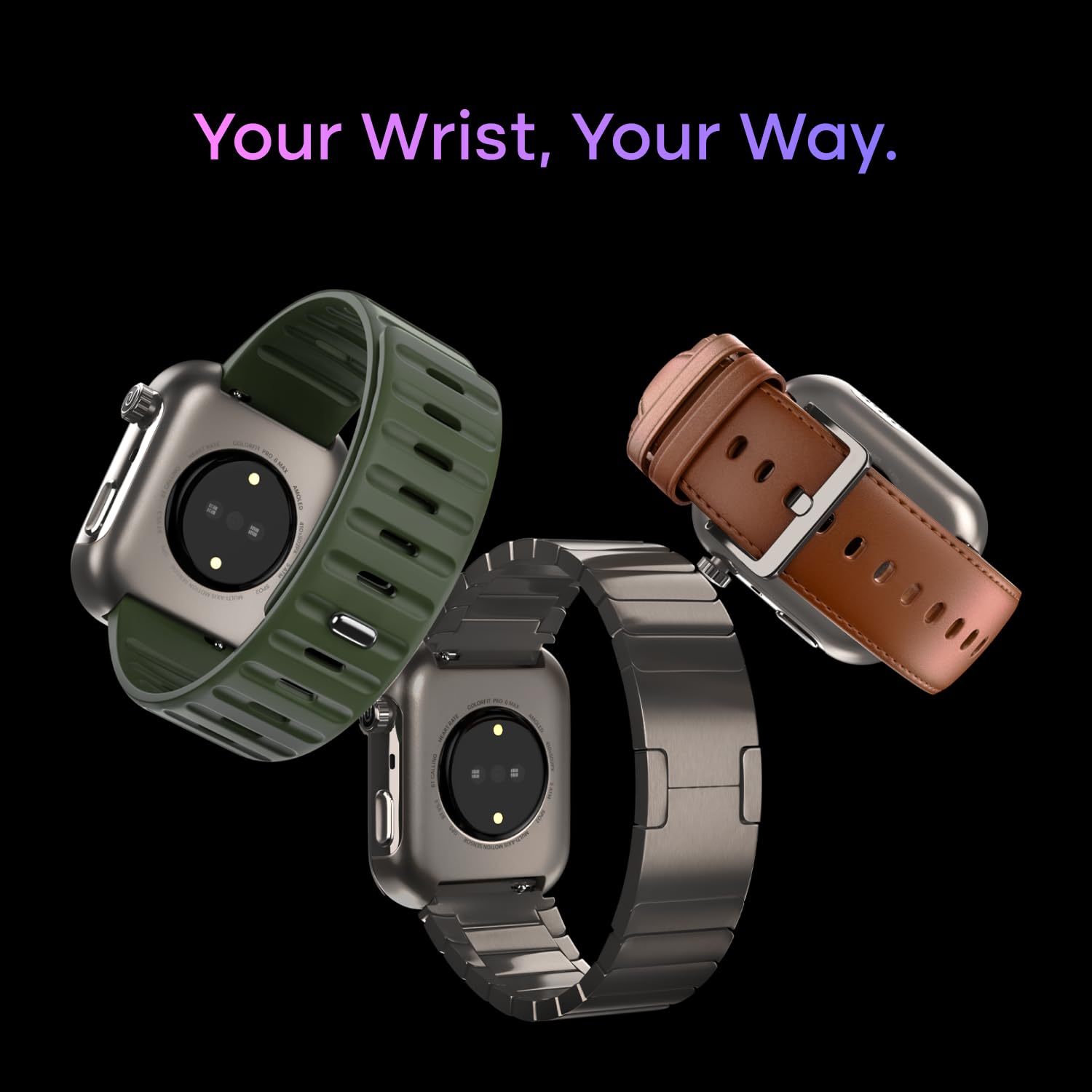 61qevHCaZeL._SL1500_ Noise Pro 6 Max Smart Watch:Intelligent AI, Endless AI Watch Faces, AI Companion, 1.96” AMOLED, Stainless Steel Build, Built-in GPS, 5 ATM, EN2 Processor, for iOS & Android(Pure Titanium) - Image 8