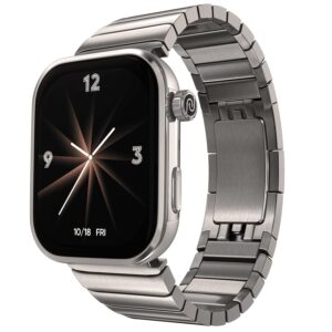 Noise Pro 6 Max Smart Watch:Intelligent AI, Endless AI Watch Faces, AI Companion, 1.96” AMOLED, Stainless Steel Build, Built-in GPS, 5 ATM, EN2 Processor, for iOS & Android(Pure Titanium)