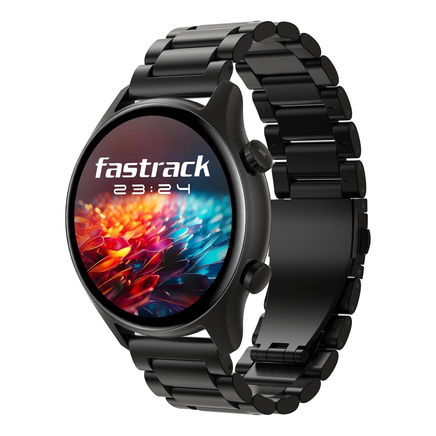 71rjlGEi+1L._SL1500_ Fastrack Astor FR2 Pro 1.43" AMOLED Stainless Steel Smart Watch with SpO2, Heart Rate, BT Calling, Adaptive AOD, Functional Crown, AI Voice Assistant – Smartwatch for Stylish Professionals (Black)