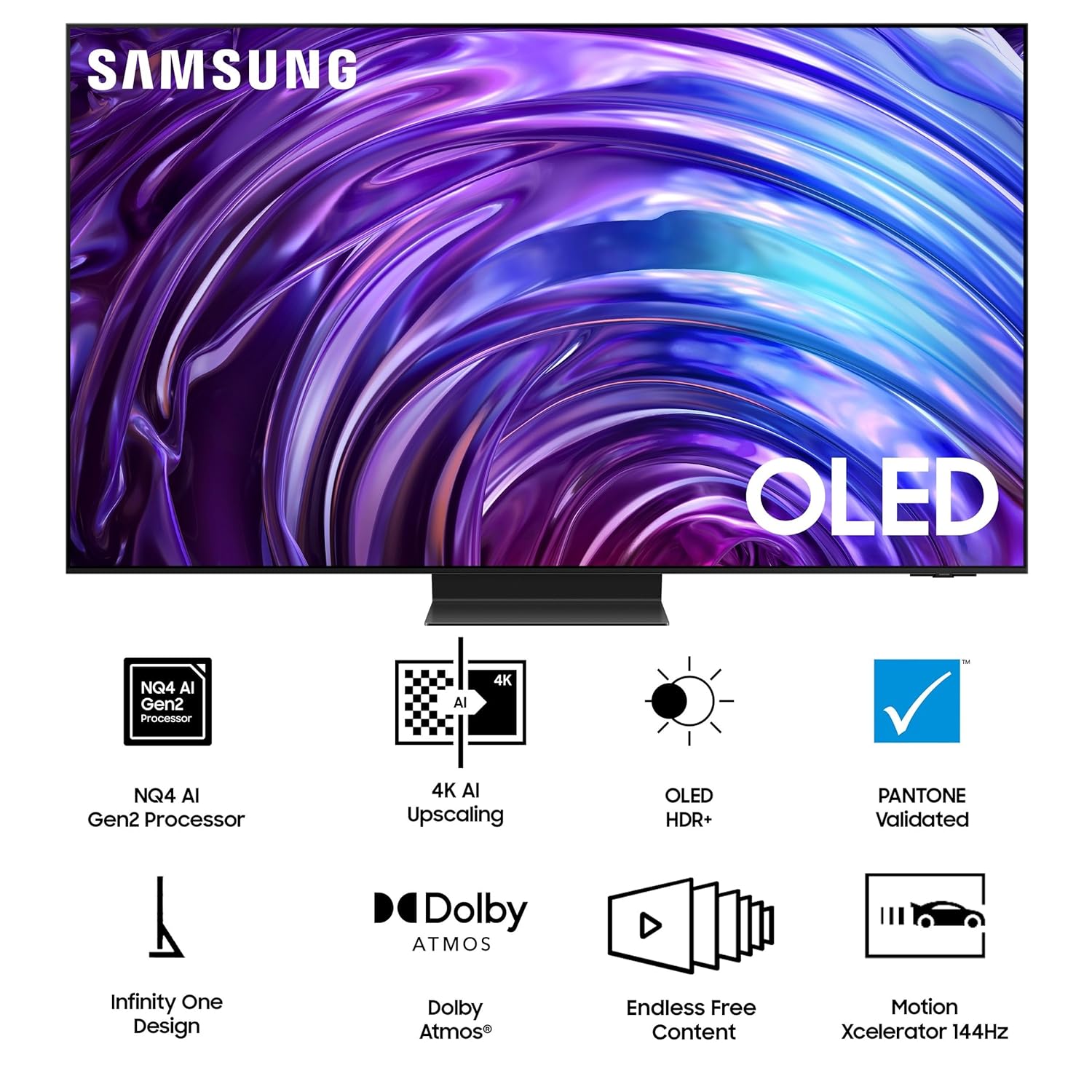 81Qzl6-SF7L._SL1500_ Samsung 163 cm (65 inches) 4K Ultra HD Smart OLED TV QA65S95DAULXL (Graphite Black) - Image 2